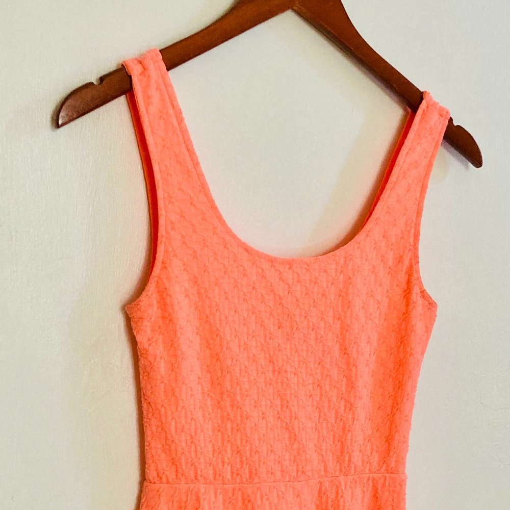 Neon Orange Summer Party Dress Size XS